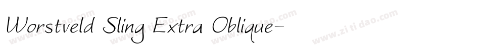 Worstveld Sling Extra Oblique字体转换
